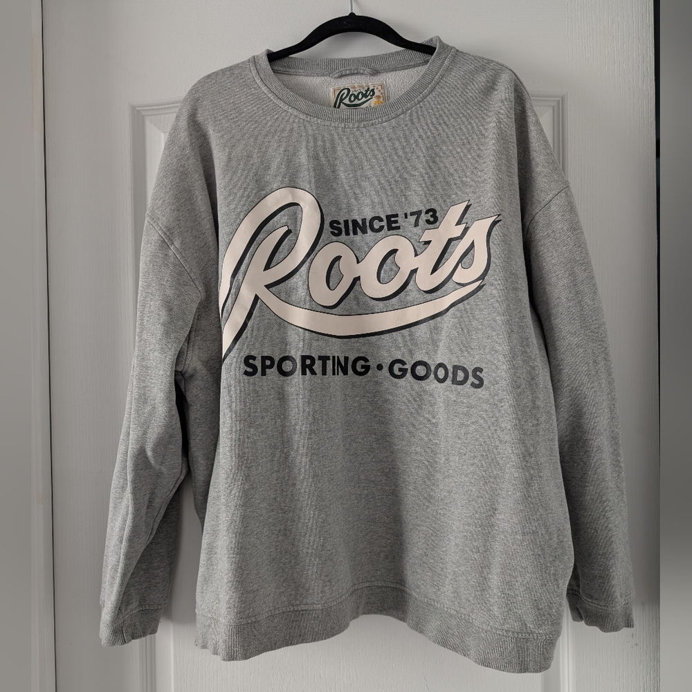 Roots Grey Crewneck Sweater Size XL